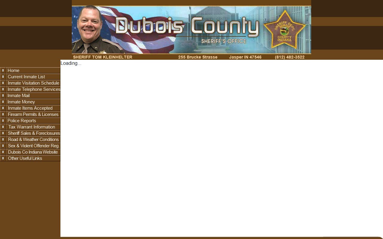 Dubois County inmate records current jail roster wrapper