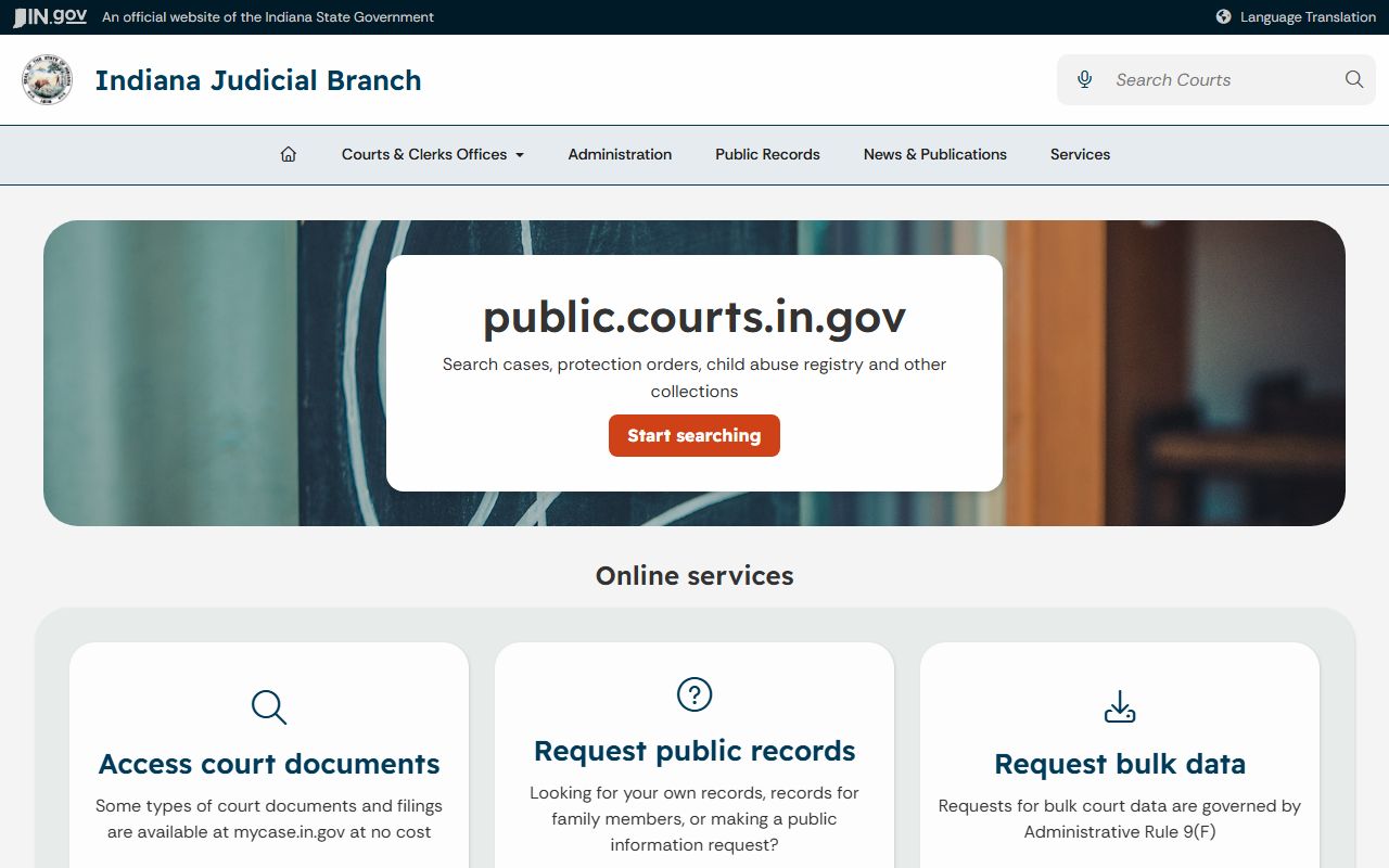 Dubois County warrant records Indiana courts public records FAQ